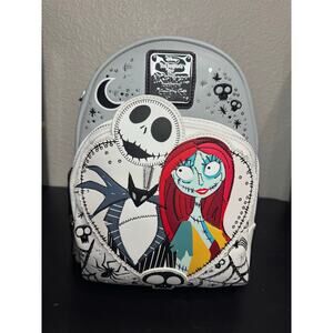 Loungefly Disney Nightmare Before Christmas Jack and Sally Sequin Mini Backpack